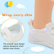 L-RUN Baby Shoes Infant Breathable Non Slip First Walking Shoes Baby Boys Girls Sneakers with Soft Rubber Sole Toddler Slip On Shoes