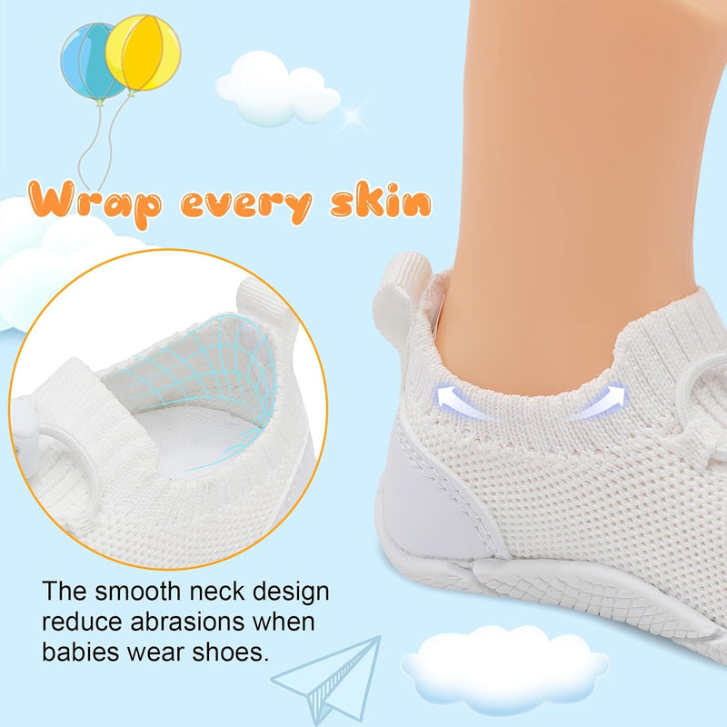 L-RUN Baby Shoes Infant Breathable Non Slip First Walking Shoes Baby Boys Girls Sneakers with Soft Rubber Sole Toddler Slip On Shoes