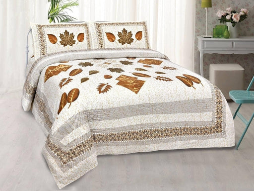 SUFAYA FAB Printed Indian Sanganer Royal Cotton Premium Big Size Bedsheets for Modern Look(100x100) with Two Pillow (18x28) inches