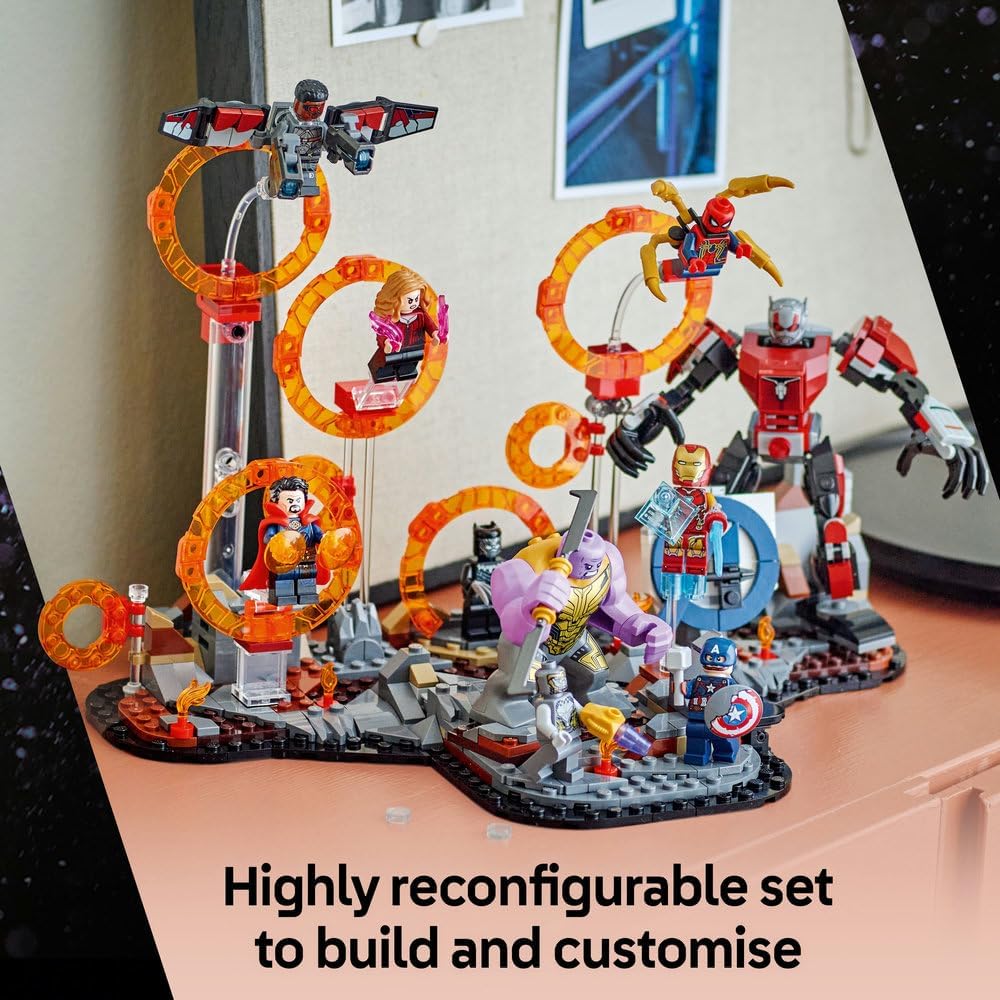 Marvel Avengers: Endgame Final Battle 76323 Building Toy, Thanos Figure, Ant-Man Mech & 9 Minifigures, Play Set, Gift for 10+ Year Old Boys & Girls, 621 Pieces