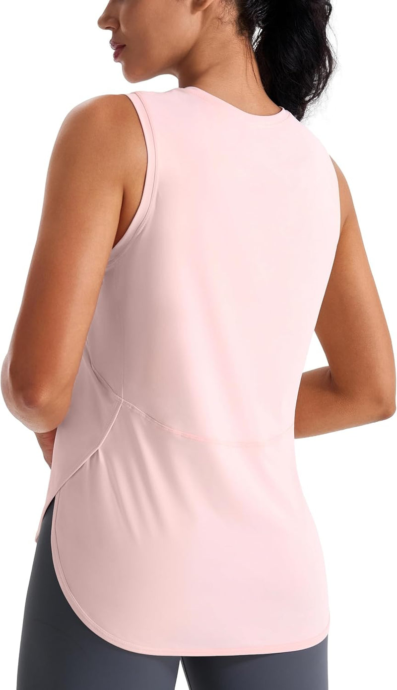 JOYSPELS Ice Silk Workout Tank Tops for Women Cool-Dry Sleeveless Loose Fit Yoga Shirts Athletic