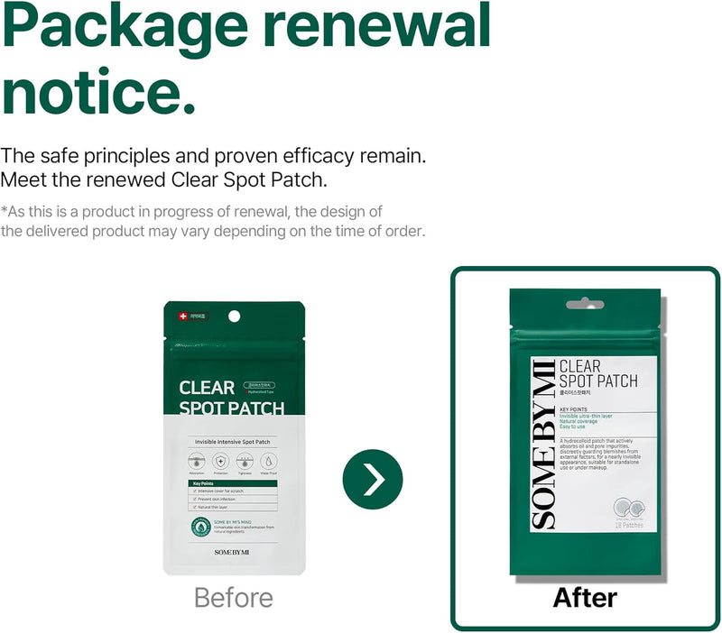 SOME BY MI 30 Days Miracle Clear Spot Patch - Pack of 5, 90 Counts, 2 Size(10mm 45Counts, 12mm 45Counts) - Invisible Hydrocolloid Skin Trouble and Pimple Patch with No Irritation - Korean Skin Care