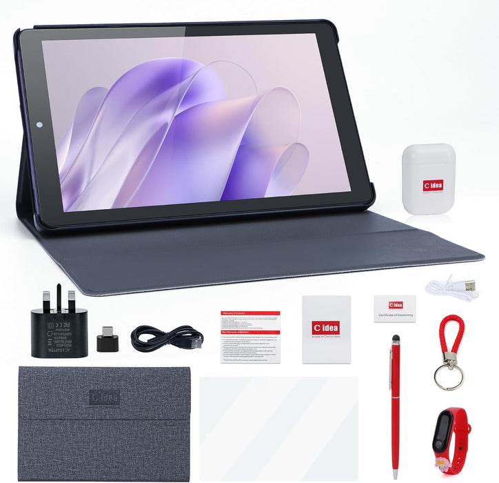 C idea CM915 8GB? Purple WiFi 5G, 9 inch Android 12 Tablet Expandable 512GB TF 5MP? Dual Camera With Case, Tablet for Adult and Teenager