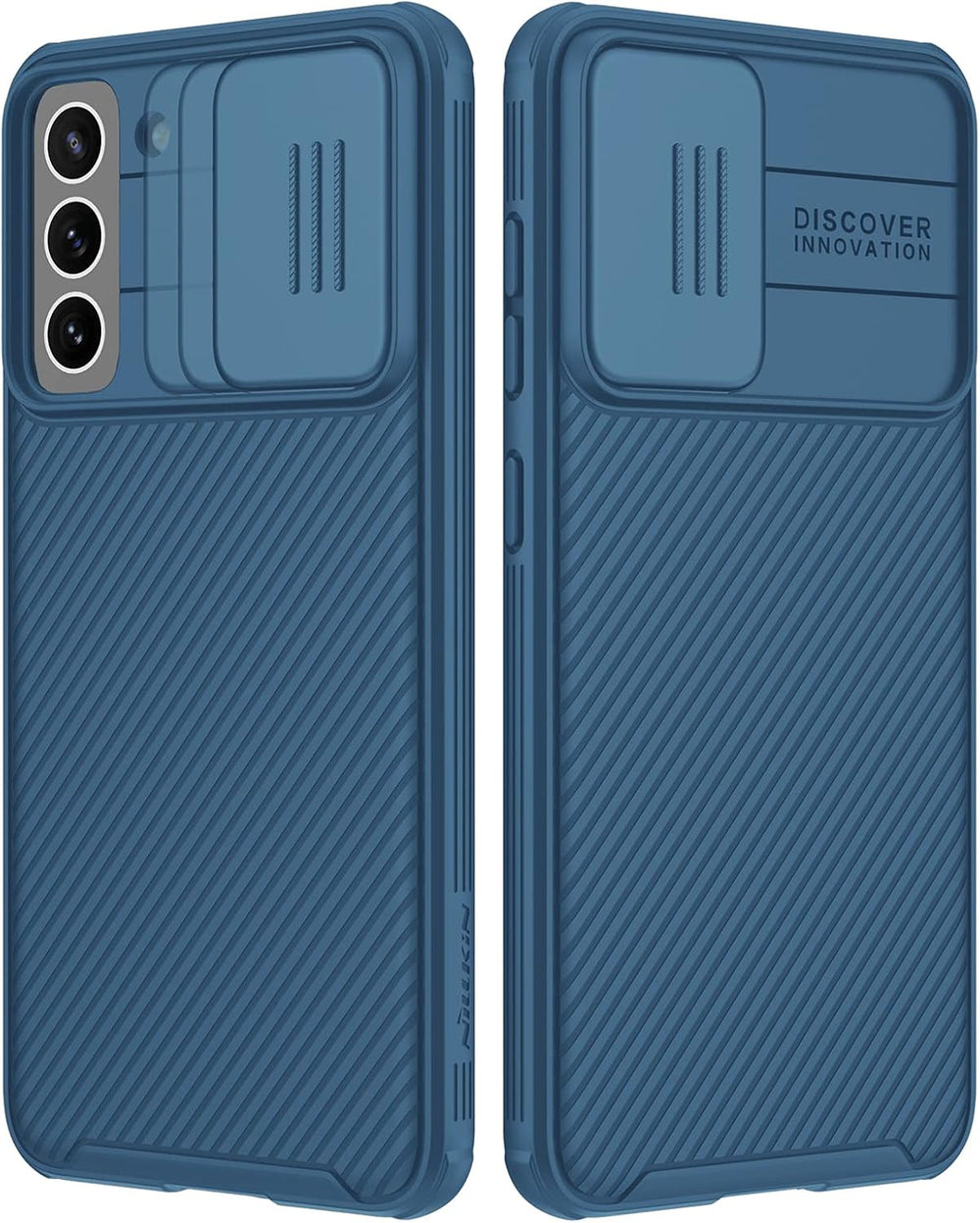 Nillkin Case for Samsung Galaxy S21 S 21 (6.2" Inch) CamShield Pro Slider Camera Close & Open Double Layered Protection TPU + PC Blue Color