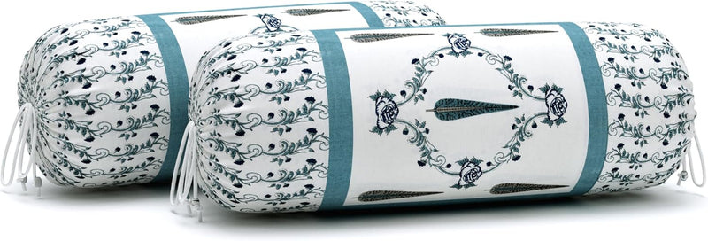 BLOCKS OF INDIA 200TC Diwan Set Cotton 8 Piece | Deewan Printed Bedsheet Sets for Living Room Hall (Set of 8 Piece, 1-Bed Sheet | 2-Bolster Cover | 5-Cushion Cover (Color 25)