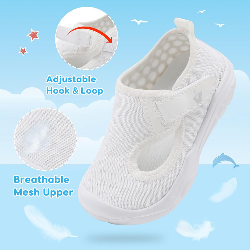 L-RUN Toddler Shoes Boys Girls Wide Toe Box Barefoot Walking Shoes Kid Lightweight Breathable Sneakers