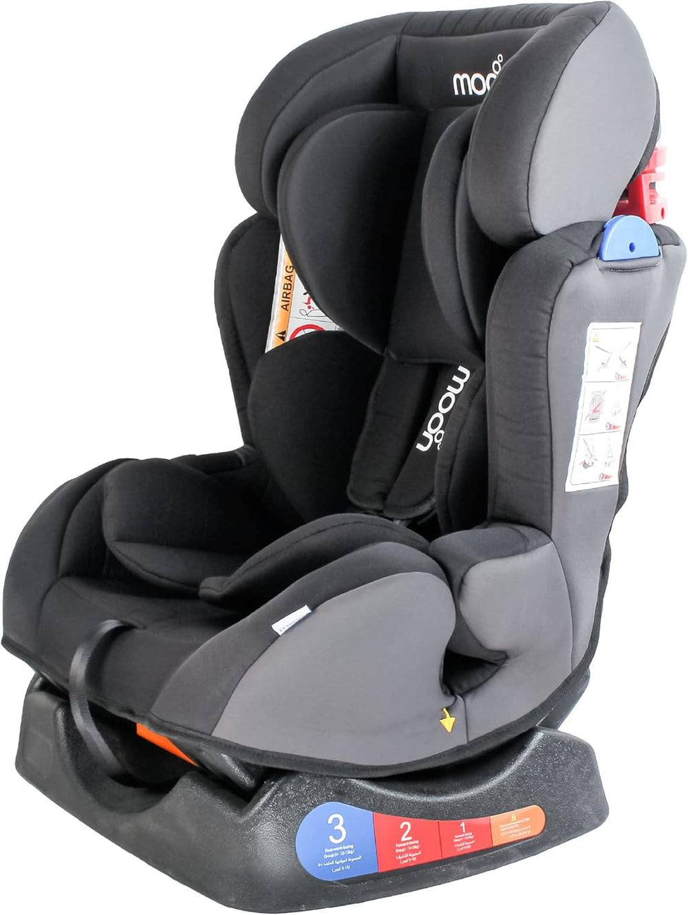 The Moon Brand Sumo Car Seat Birth to 6yrs Baby Travel Gear Convertible Rear & ForwardFacing Booster Seat Reclining Car Seat for Group 012 Child Comfort Car Accessories Violet Black