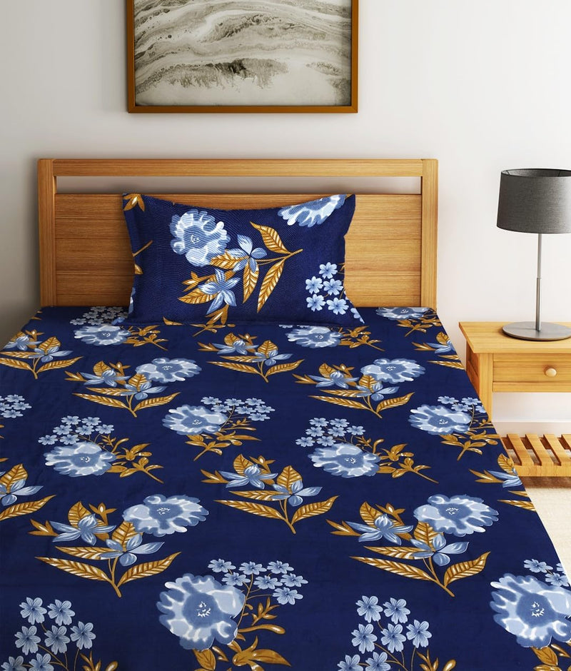 Fashion String 144TC Nature Embrace Lush Green Single Bedsheet with 1 Pillow Cover