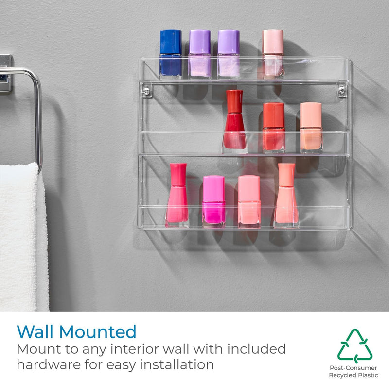 Idesign Bpa-Free Plastic Divided MakEUp Palette Cosmetic Organizer, The Clarity Collection – 9.25" X 3.86" X 3.2", Clear