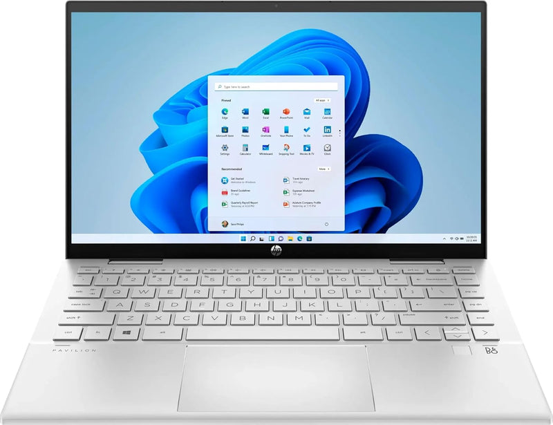 HP Pavilion 14-2-in-1 Laptop 14.0" With IPS FHD Touchscreen Display - Intel i3-1215U - Intel Iris Xe Graphics - 8GB DDR 4 RAM - 512GB NVMe SSD - Windows 11 - Silver