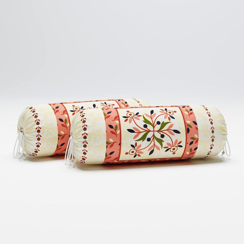 BLOCKS OF INDIA 200TC Diwan Set Cotton 8 Piece | Deewan Printed Bedsheet Sets for Living Room Hall (Set of 8 Piece, 1-Bed Sheet | 2-Bolster Cover | 5-Cushion Cover (Color 25)