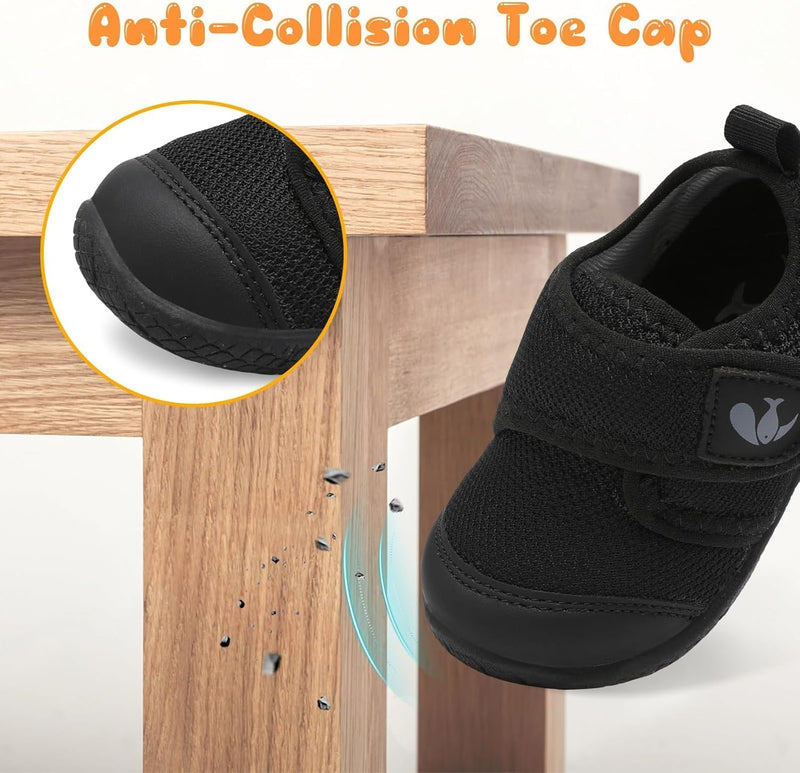 L-RUN Baby Shoes Boys Girls Breathable Adjustable First Walking Shoes Infant Lightweight Crib Sneakers