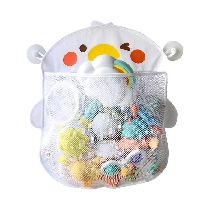 NALACAL Large Mesh Bath Toy Organizer, Quick Dry Bathtub Toy Storage for Baby Shower, Hanging Toy Holder with 2 Suction Cups, Waterproof and Mold-Resistant Bathroom Storage for Kids' Bath Toys