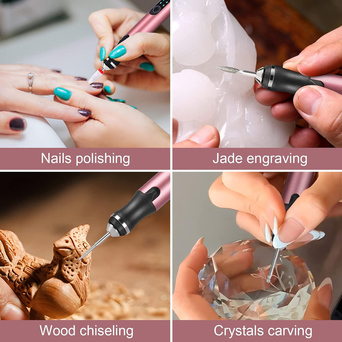 Electric Engraving Pen with 37 Bits, USB Rechargeable Cordless Engraving Machine, Portable DIY Rotary Engraver for Jewelry Wood Glass Stone Carving – image 5