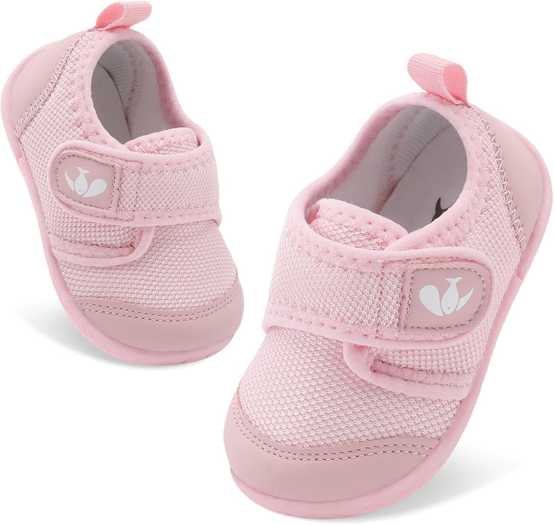 L-RUN Baby Shoes Boys Girls Breathable Adjustable First Walking Shoes Infant Lightweight Crib Sneakers
