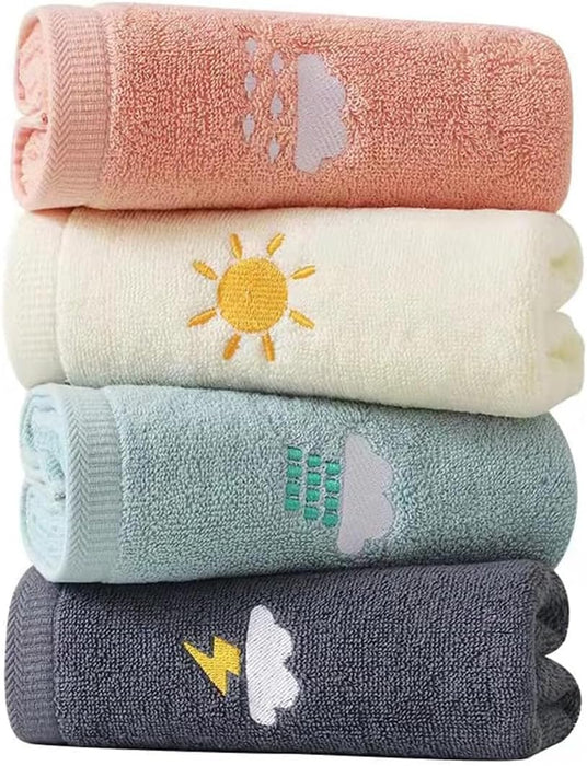 4 Packs Of Cotton Hand Towels,Super Soft And Absorbent For Bathing, Hands,Face,Gym And Spa,Size74*34cm