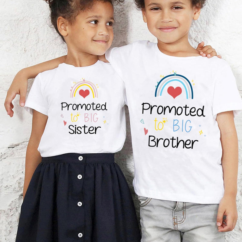Kids Baby Boy Promoted to Big Brother T Shirts Tops Toddler Big Bro Announcement Tees Clothes Novelty Gift Summer Outfit