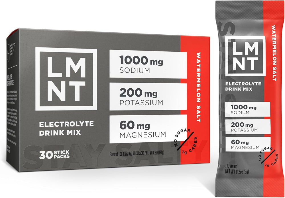 Drink LMNT Keto Electrolyte Powder Packs Paleo Hydration Powder Sugar-free, Artificial Free Raw Flavourless 30 Sticks Pack