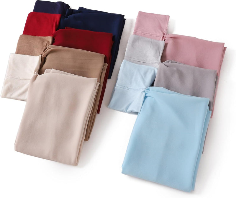 HURESON Instant Chiffon Hijab Set 3-in-1 Hijabs Scarf with Built-in Magnets and Undercap Head Wraps with Model Cap