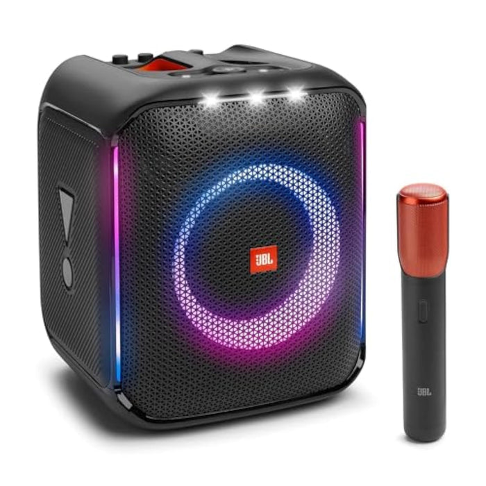 JBL Partybox Encore Portable Party Speaker with Digital Wireless Mic, 100W Powerful Sound, Dynamic Light Show, IPX Splash Proof, 10 Hours of Playtime, Multisource Playback Black -(JBLPBENCORE1MICUK)