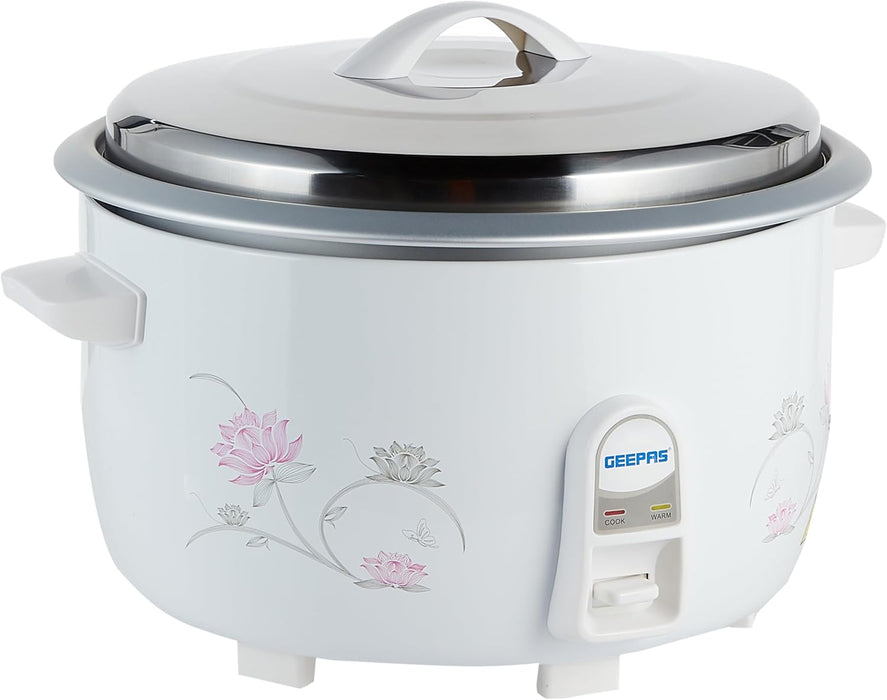 Geepas GRC4322 8.0L Electric Rice Cooker | 2500W Non-Stick Inner Pot, Automatic Cooking, Easy Cleaning, High-Temperature Protection - Make & Steam Healthy Food Vegetables
