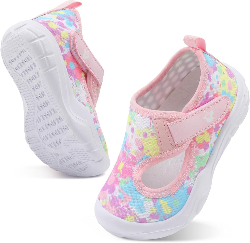 L-RUN Toddler Shoes Boys Girls Wide Toe Box Barefoot Walking Shoes Kid Lightweight Breathable Sneakers