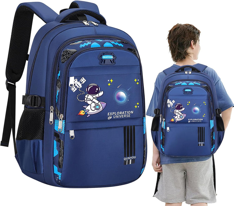 Yoawllty School Bag for Boys, Space Backpack for Boys Kids Elementary School Bags Middle Primary School Book Bag Lightweight School Bag for Students