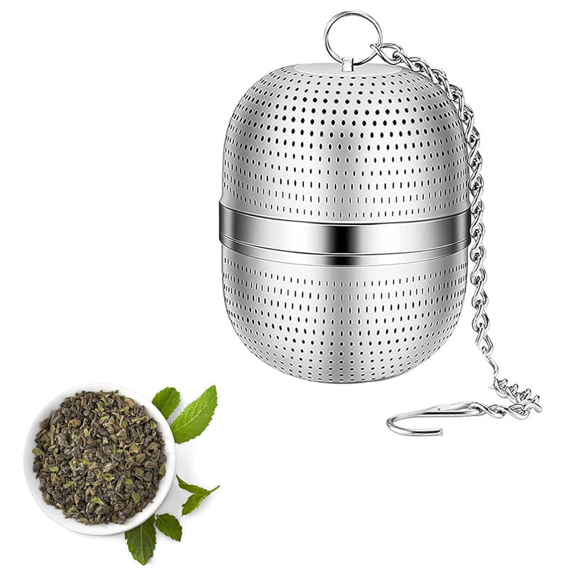 IKEEP Tea Infuser for Loose Tea, Stainless Steel Tea Ball Infuser with Chain, Tea Ball Strainers Mesh Tea Infuser for Loose Leaf Tea, Herbal Tea, Mugs Teapots