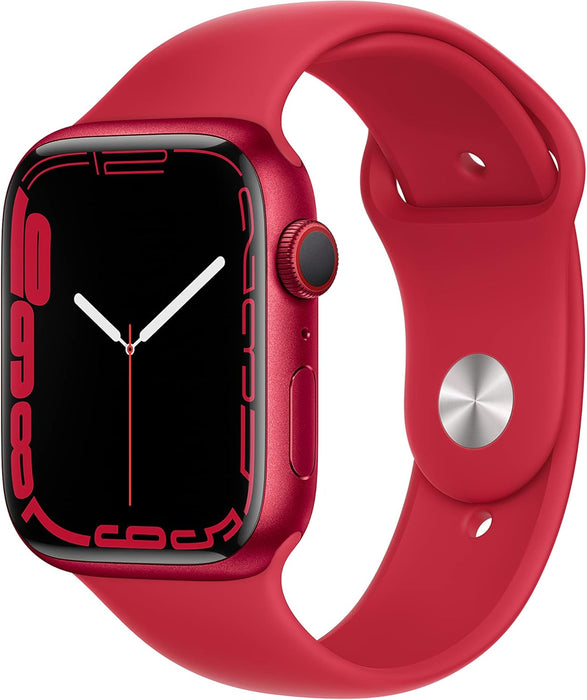 Apple Watch Series 7 (GPS + Cellular, 45mm) Smart watch - Graphite Stainless Steel Case with Midnight Sport Band - Regular. Fitness Tracker, Blood Oxygen & ECG Apps, Water Resistant (Renewed)