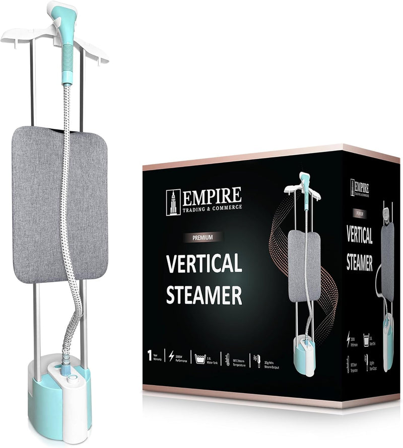 Empire Clothes Steamer, 1640-Watt Steamer for Clothes, Fast Heat-Up Steam Iron with 260ML Large Detachable Water Tank, Lightweight Travel Steamer, Travel Iron for Fabrics and Clothes (HY-168)