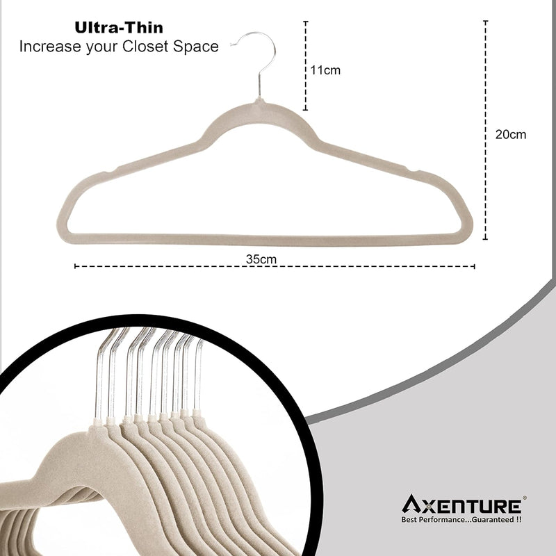 Kids Velvet Clothes Hanger, 50 Pack, 35cm / 14 Inch-Premium Children's Hangers Ultra-Thin Space Saving Organizers, Non-Slip Nursery Hangers for Babies, Infants, Toddlers and Kids (White, 50)