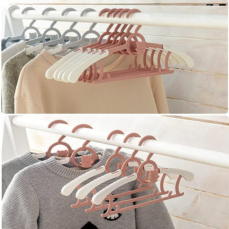 NC Baby Hangers Adjustable for Infants Toddlers 11" - 14" Children Coat Hangers Kids Child Nursery Closet Hangers Non-Slip Extendable Laundry Infant Hangers for Newborn to Teenagers Clothes 20pcs
