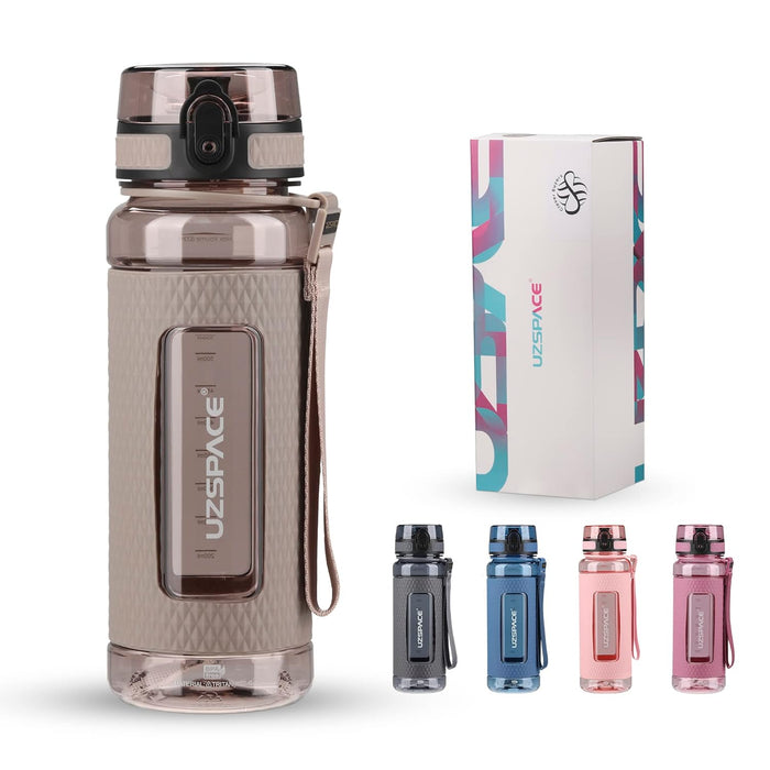 Drinking Water Bottle | Water Bottle for Men, Women & Kids | Leakproof BPA Free Yoga & Gym Running Water Bottle with One-Click Lock | Anti-Fall Tritan Sports Water Bottle (800-ml, Oak Gray)