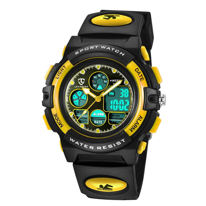 Kids Watch, Boys Watches Ages 5-15, Analog Digital Watch for Kids Watch Boys Girls, Kids Waterproof Watch with Alarm Clock Stopwatch Wrist Watch, Birthday Gifts and Christmas Gifts