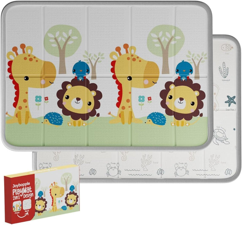 Joybopple Foldable Baby Play Mat Made Of XPE Foam Mat | Extra Large Size 79" x 59", Featuring Safe Materials, Play Matt Baby For Infants & Toddlers. Easy To Clean With Non peeling Material.