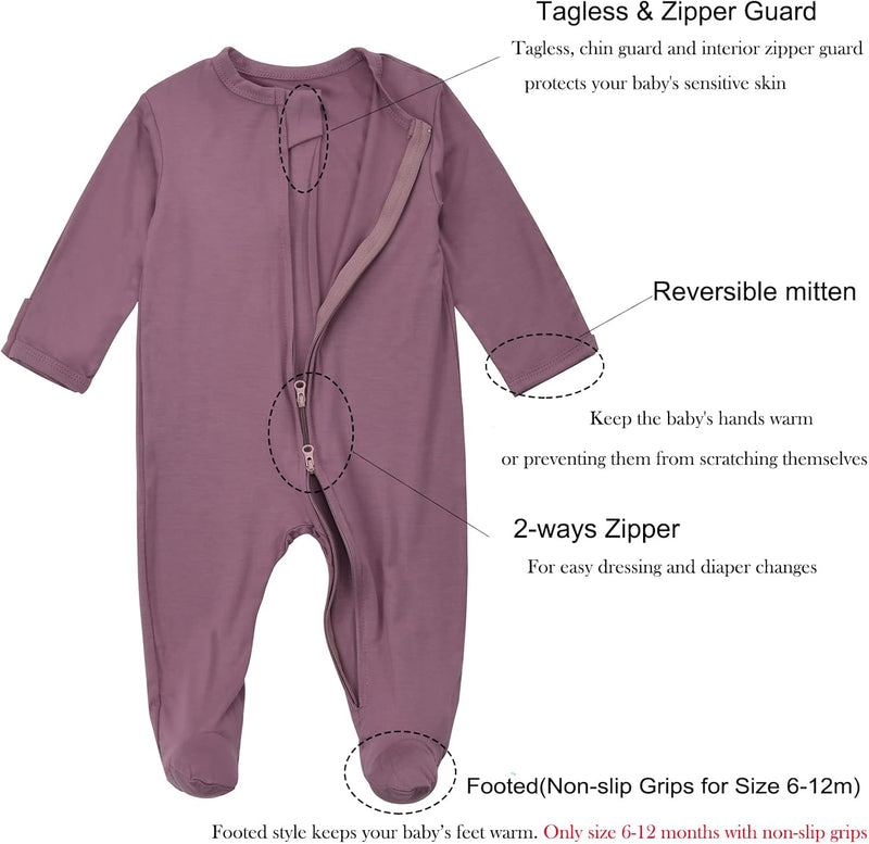 Aablexema Unisex Baby Baby Footie Pjs baby footie pjs