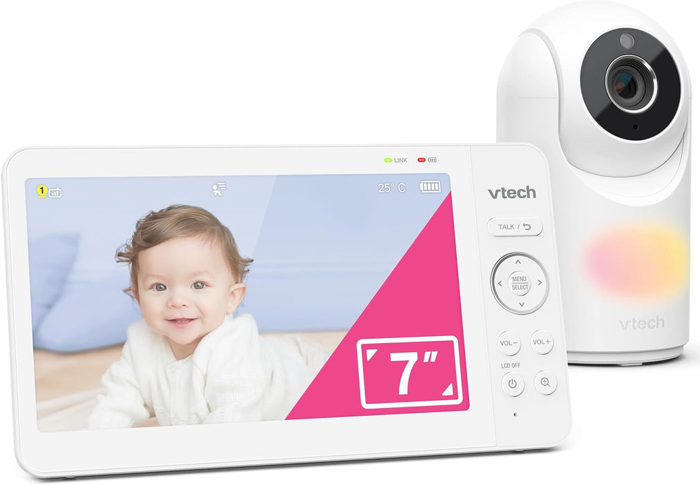 VTech VM924-2 Video Baby Monitor with 2 Cameras, Pan and Tilt, Baby Monitor with 5 Inch LCD Screen, Up to 17 Hours Battery Life, 1.33x Zoom, Night Vision, 300 m Long Range, Calming