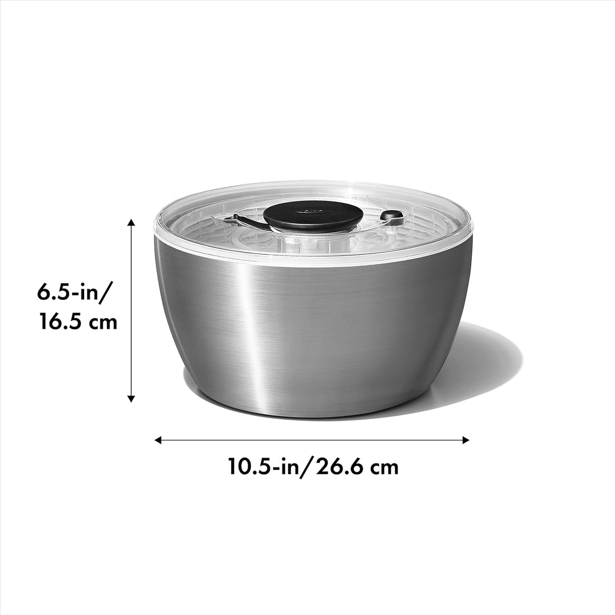 Good Grips Salad Spinner 6-2/74-Quart Stainless Steel 1071497 – image 2