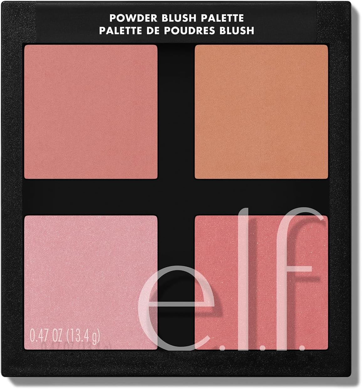 e.l.f. Cosmetics Powder Blush Palette, Four Blush Shades for Beautiful, Long-Lasting Pigment, Light – image 1