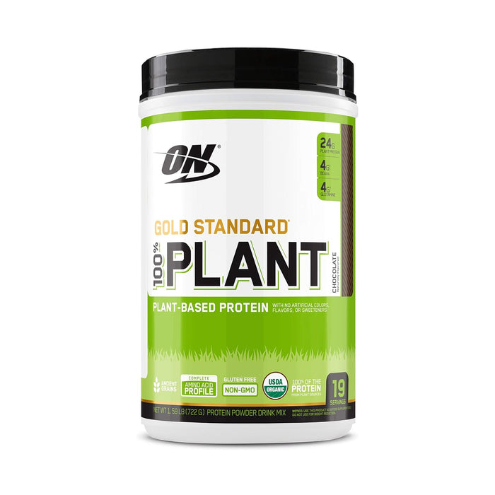 Optimum Nutrition (On) Gold Standard 100% Plant Based Protein Powder, Vitamin C For Immune Support - Chocolate, 1.59 Lbs
