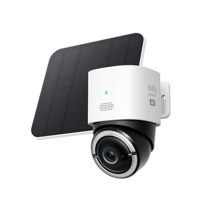 eufy Security 4G LTE Cam S330 with Wi-Fi, 4K UHD Pan Tilt, Wireless, Solar Powered with Solar Panel, AI Human/Vehicle Tracking