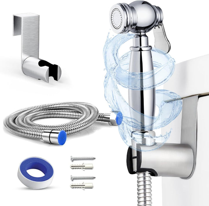 SPAULD Handheld Toilet Bidet Sprayer, Jet Sprayer Kit, Muslim Shower for Toilet, Shattaf, Stainless Steel Faucet Bidet Sprayer Set, Healthy diaper for Sprayer toilet