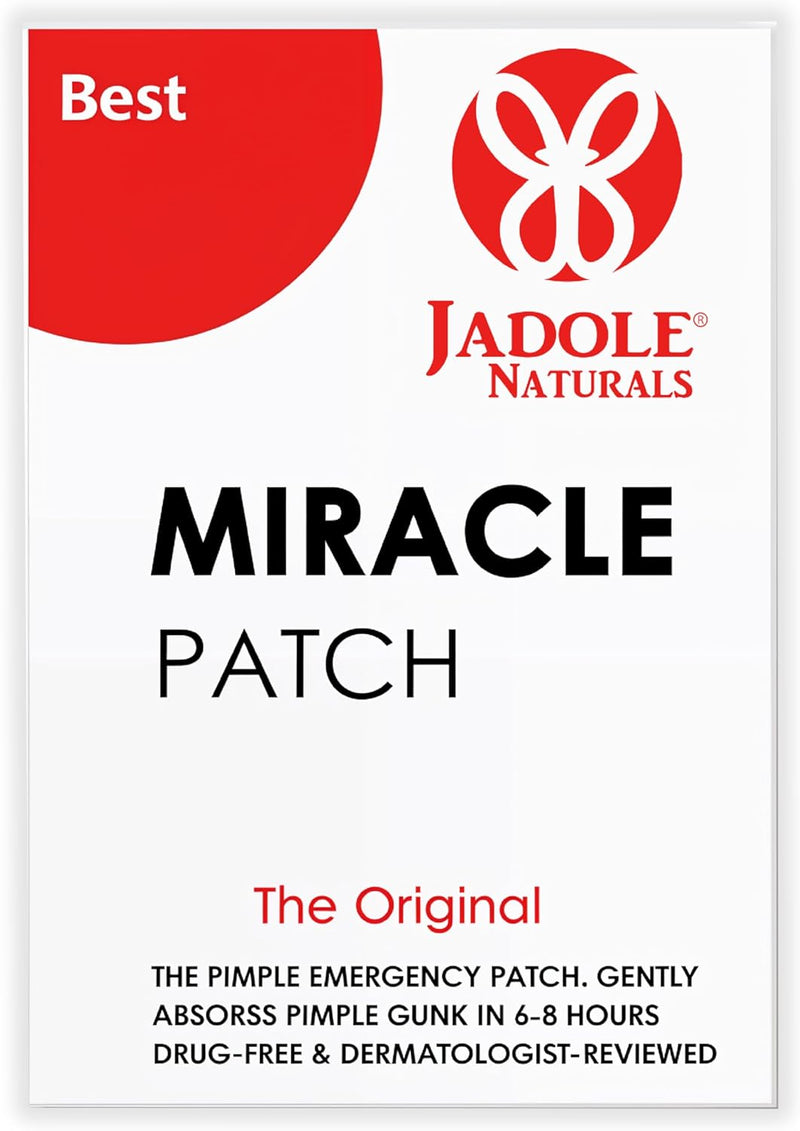 Jadole Naturals Miracle Invisible Spot Cover Hydrocolloid, Acne Pimple Absorbing Cover, Blemish Spot, Skin Care, Facial and Skin Acne Patch Stickers (48 count)