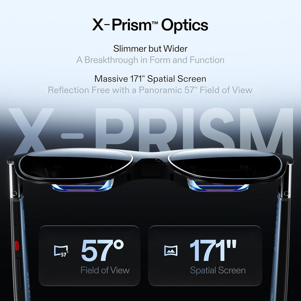 XREAL One Pro AR Glasses with X1 Chip, 3 DoF, 171" 57FOV 120Hz, BOSE Audio, Sony OLED, 3 Mode Dimming, Compatible with PS5, Nintendo Switch 2, iPhone 16/15, Steam Deck, PC, Android & iOS - M Size
