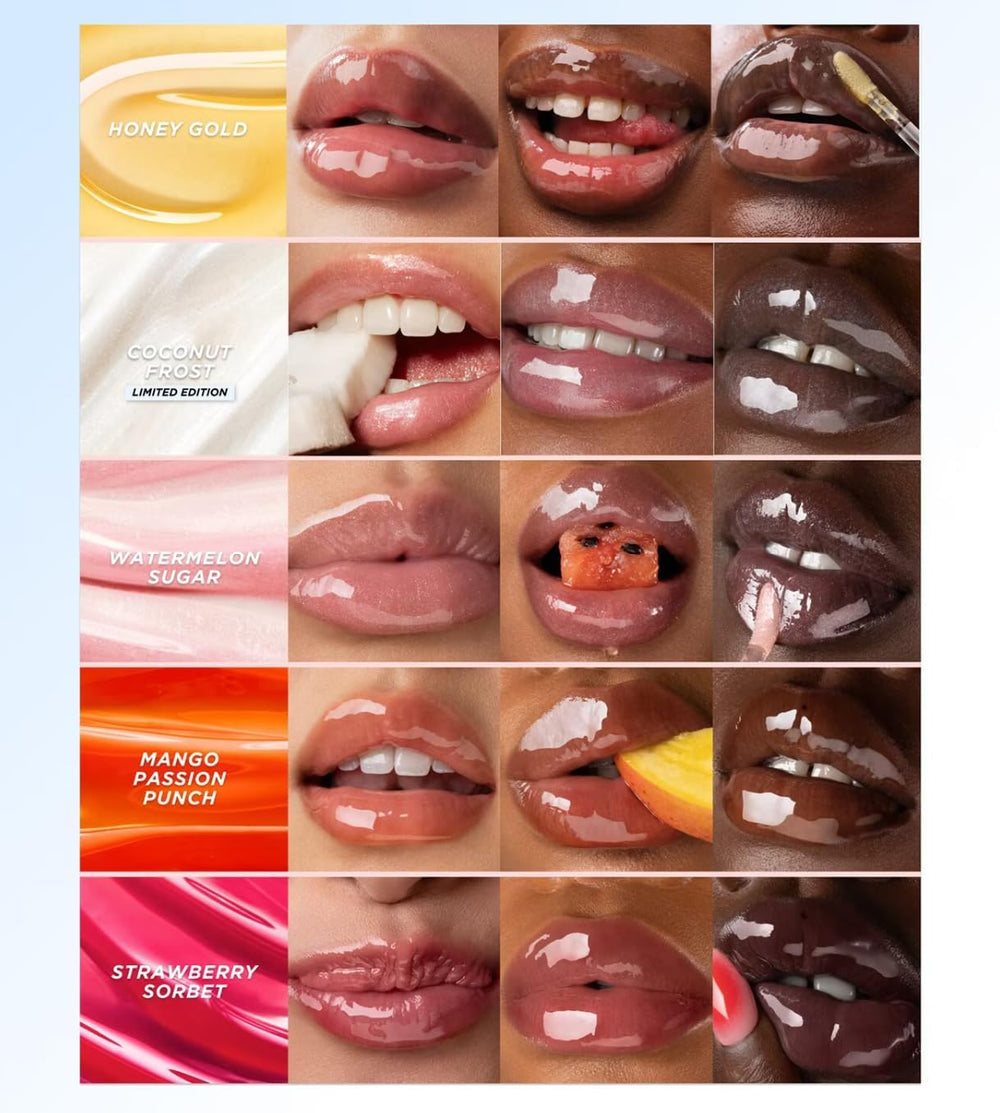 Gisou Honey Infused Lip Oil, Coconut Frost, 8ml