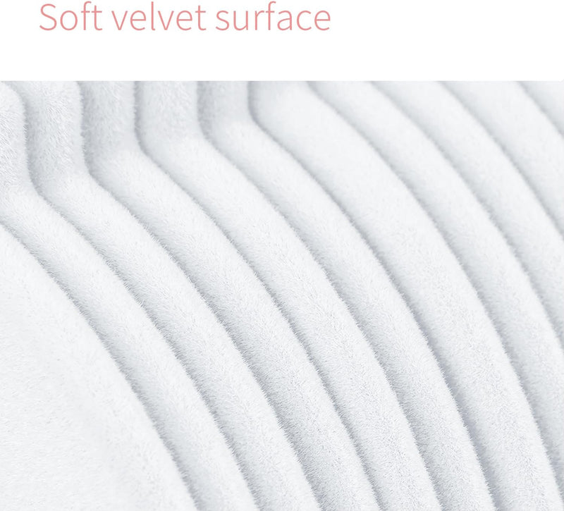 ManGotree Baby Velvet Hangers, Infant and Toddler Hangers, Non-Slip Children Hangers, Ultra-Slim Space Saving Kids Hangers, Sturdy Clothes Hangers 15 Pack (White)