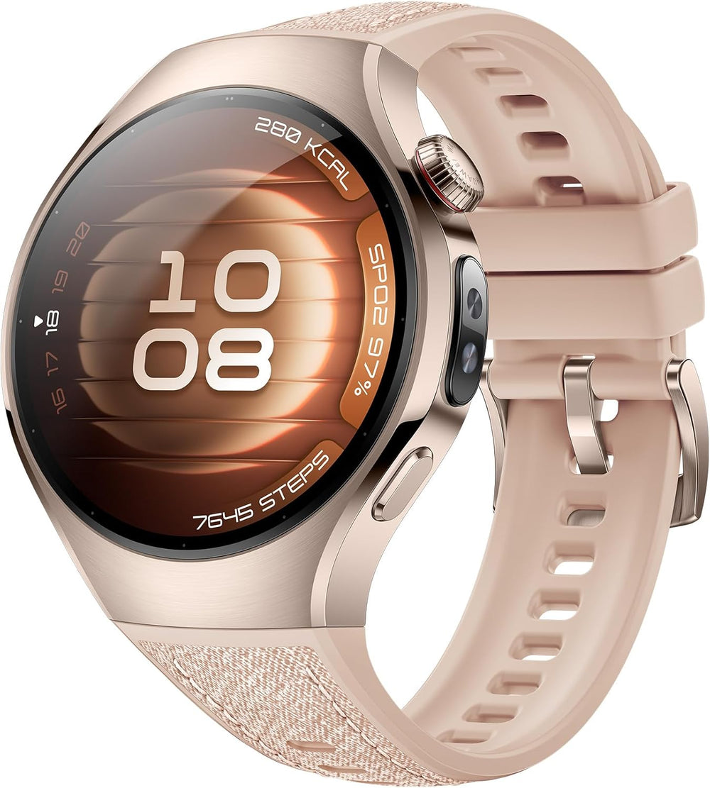 WATCH 5 42mm Smartwatch, Multi-sensing X-TAP technology, Real-Time Fingertip Blood Oxygen, eSIM, Intuitive Smart Gestures, iOS&Android, Beige, 3 months extended HuaweiCare+(Amazon Exclusive)