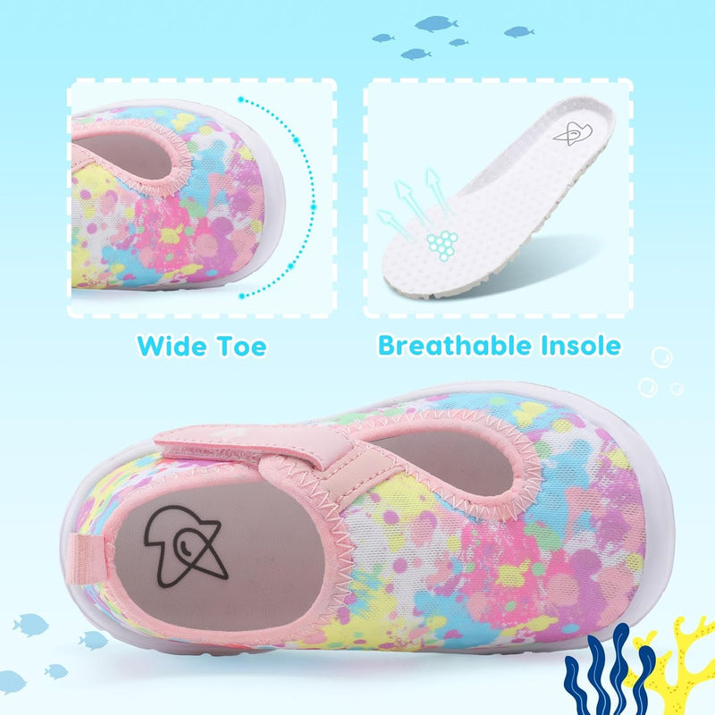 L-RUN Toddler Shoes Boys Girls Wide Toe Box Barefoot Walking Shoes Kid Lightweight Breathable Sneakers