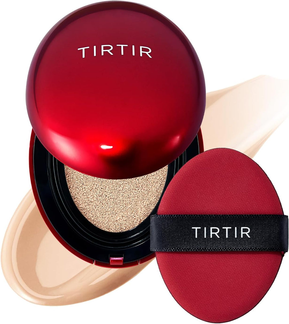 Mini Size TIRTIR Mask Fit Red Cushion Foundation Japan's No.1 Choice for Glass skin, Long-Lasting, Lightweight, Buildable Coverage, Semi-Matte (21N Ivory, 4.5g (Pack of 1))