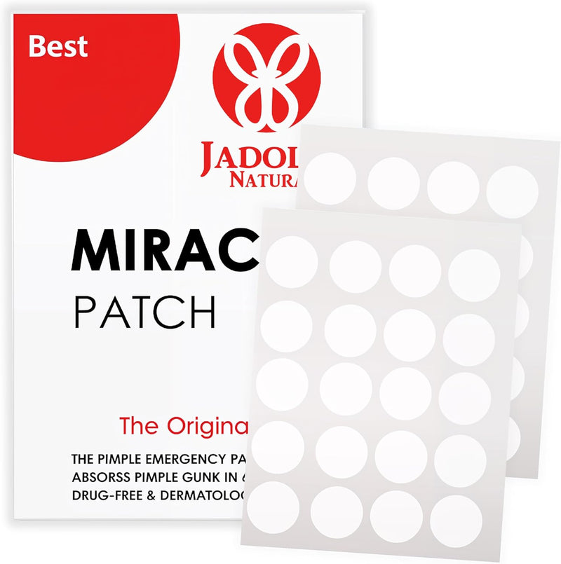 Jadole Naturals Miracle Invisible Spot Cover Hydrocolloid, Acne Pimple Absorbing Cover, Blemish Spot, Skin Care, Facial and Skin Acne Patch Stickers (48 count)